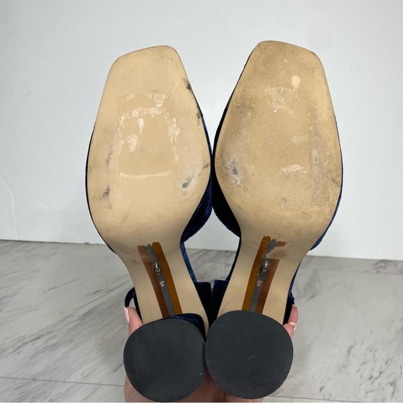 Sam Edelman Christine Blue Black Block Heel Sandal 8 - Picture 13 of 14